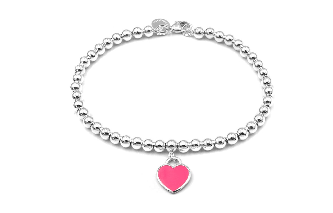 TIFFANY & CO./蒂芙尼 Tiffany & Co. Return To Tiffany Pink Enamel Bracelet