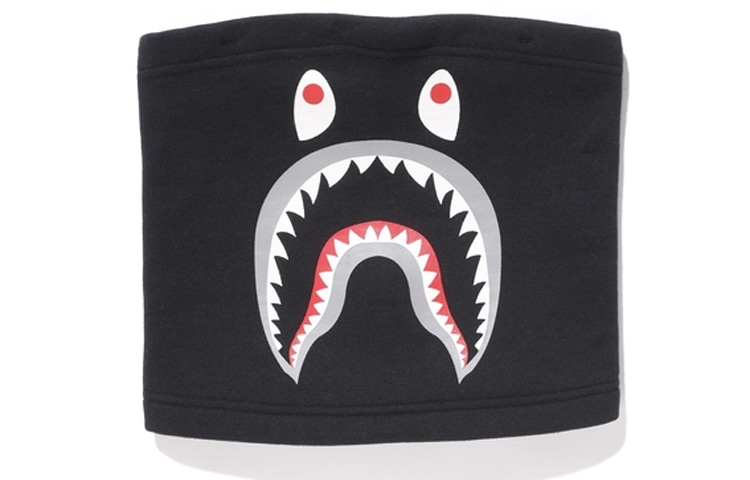 A BATHING APE Shark Scarf Black