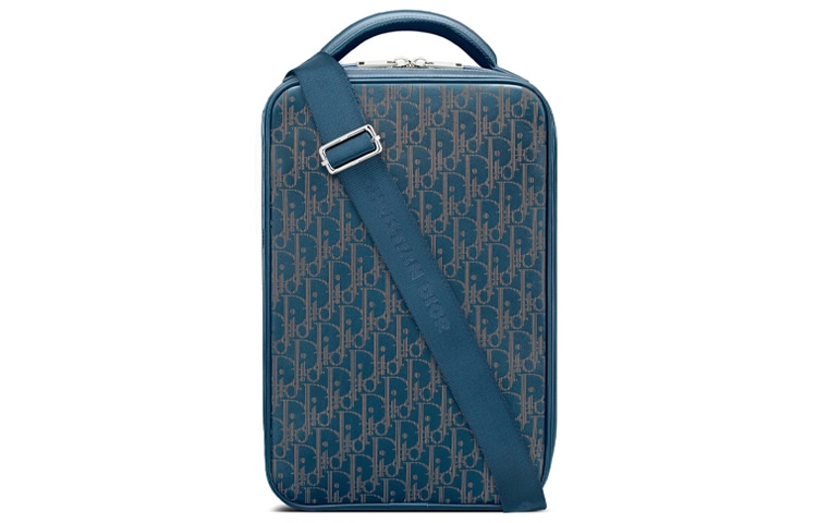 DIOR World Tour Shoulder Bag Navy Blue