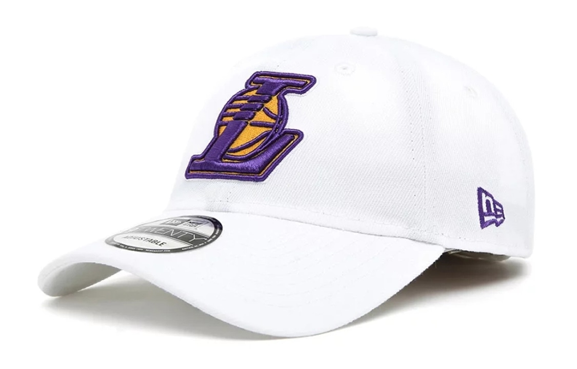 New Era Lakers Curved Brim Cap White