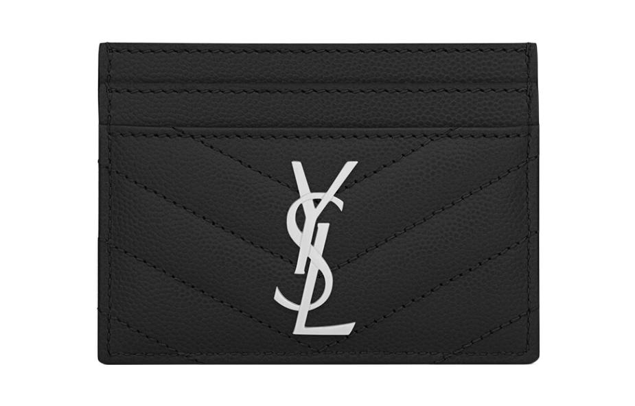 SAINT LAURENT/圣罗兰 Saint Laurent YSL Monogram Quilted Card Holder Black