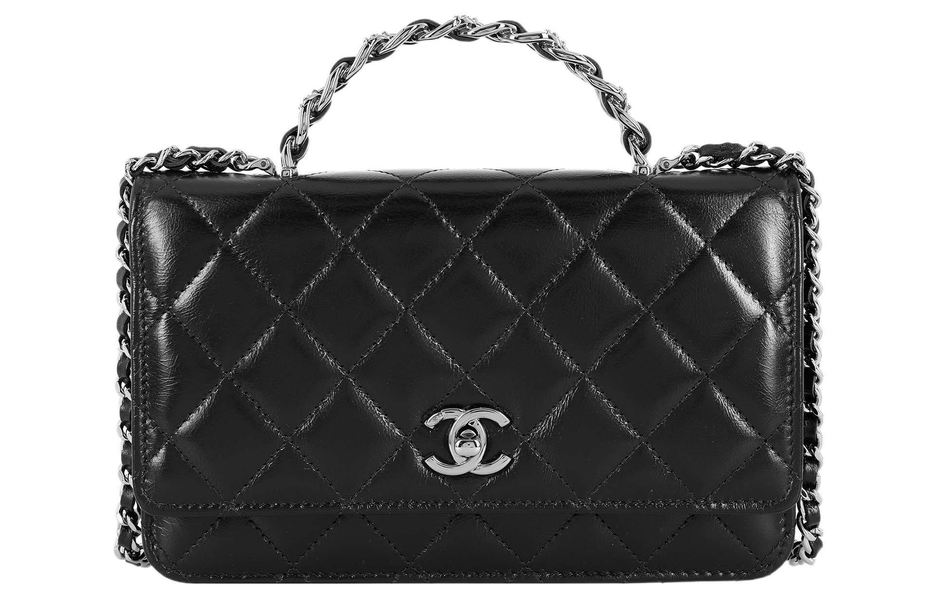 Chanel WOC Quilted Chain Bag Black
