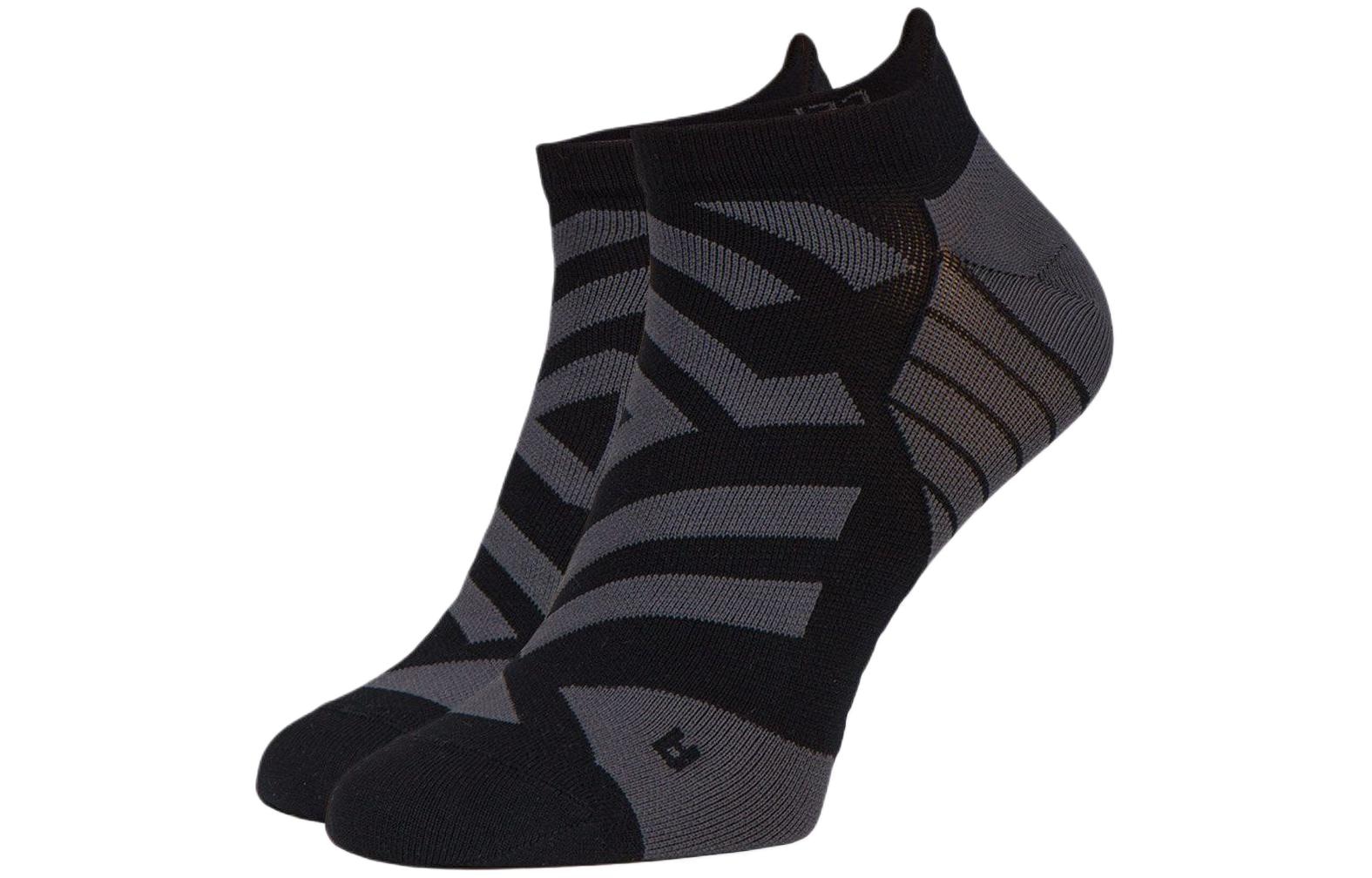 On Running Striped Socks Men's Dark Grey