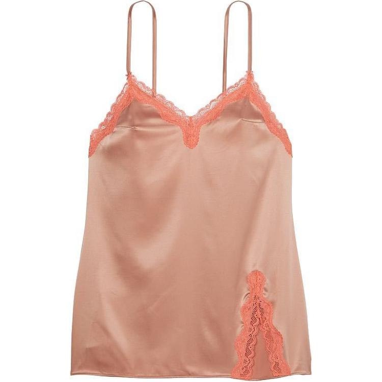 Victoria's Secret/维多利亚的秘密 Victoria's Secret Tease Satin Lace-Trim Mini Slip