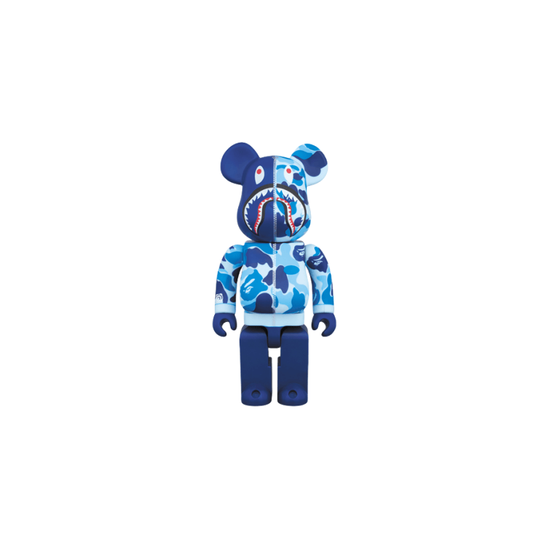 BE@RBRICK BAPE Camo Shark Blue