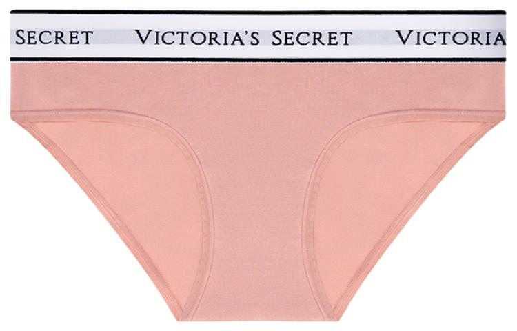 Victoria's Secret/维多利亚的秘密 Victoria's Secret Logo Print Low Rise Briefs Nude Pink