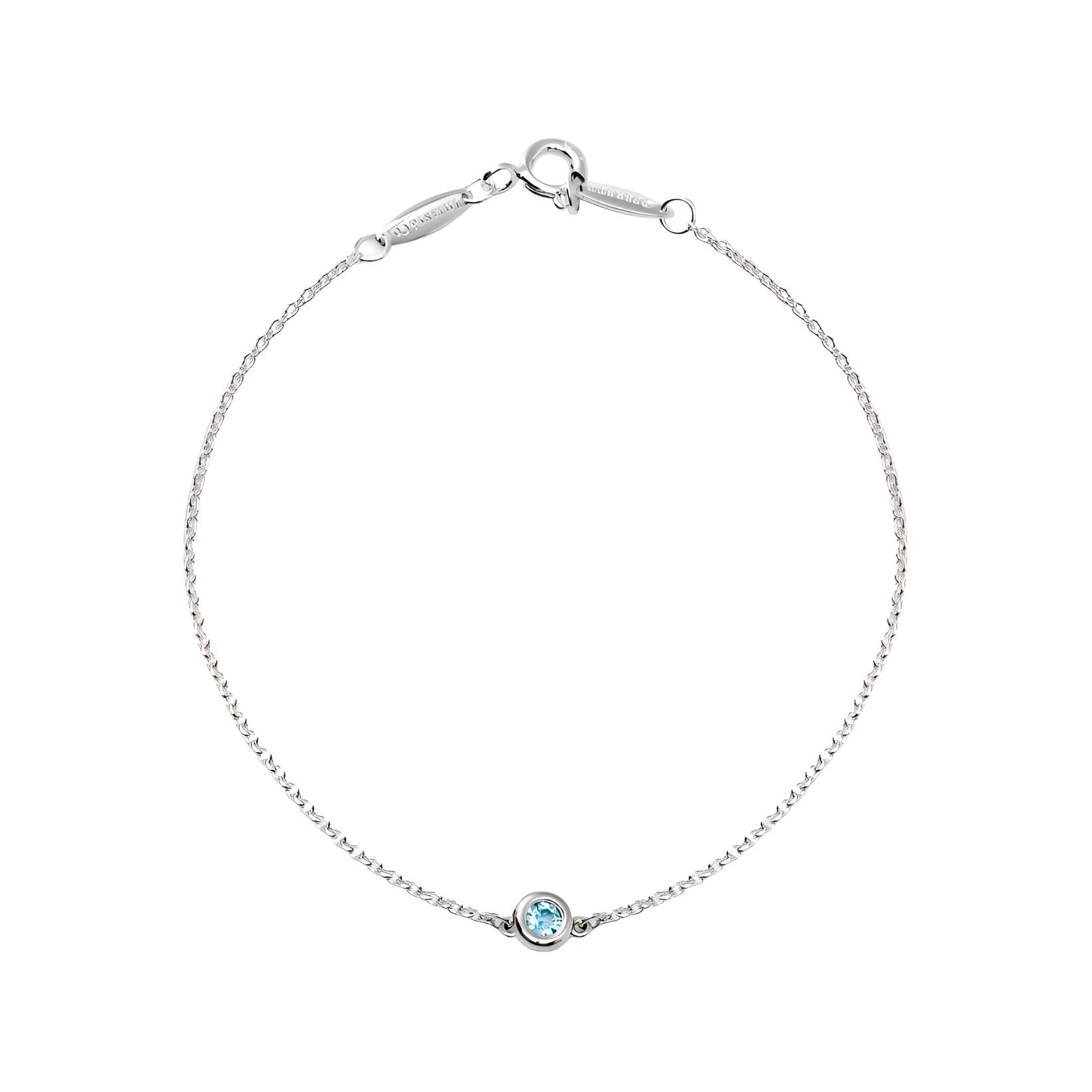 TIFFANY & CO./蒂芙尼 Tiffany & Co. Elsa Peretti Silver Aquamarine Bracelet
