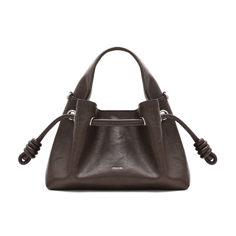 MUVA Crossbody Bag Mocha Brown/Party Red