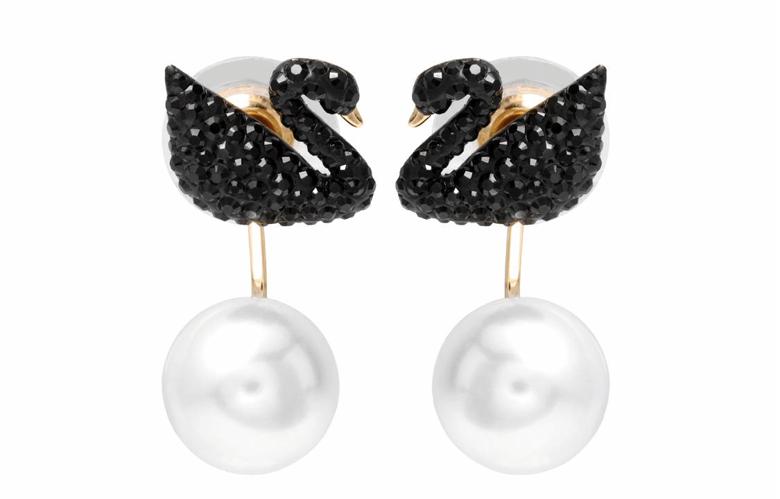 Swarovski/施华洛世奇 Swarovski Black Swan Earrings