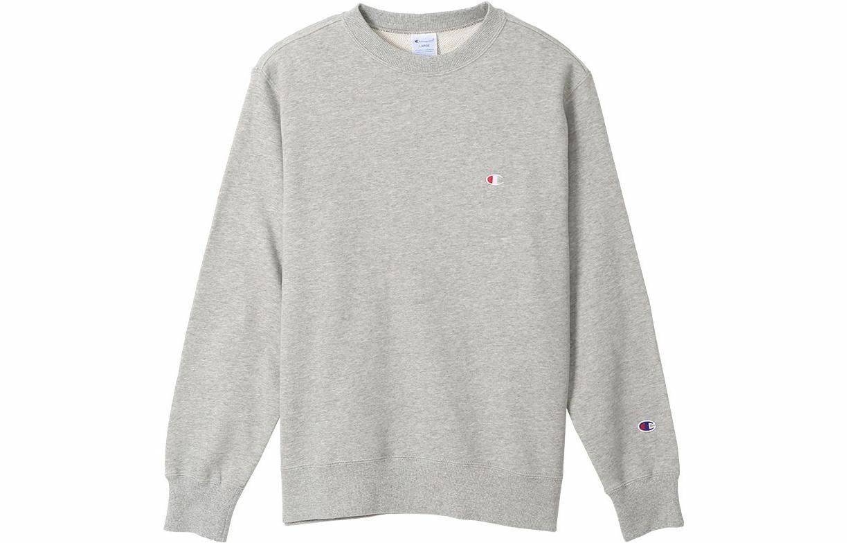 Champion Basic Embroidered Sweatshirt Light Grey