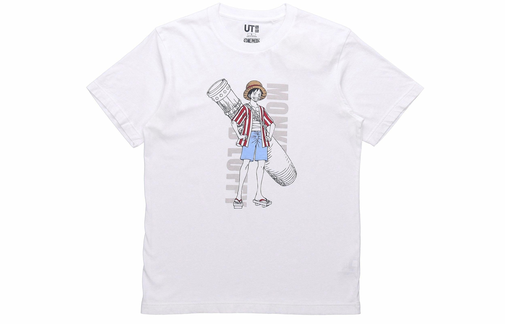 UNIQLO/优衣库 UNIQLO x One Piece Luffy Print T-Shirt White