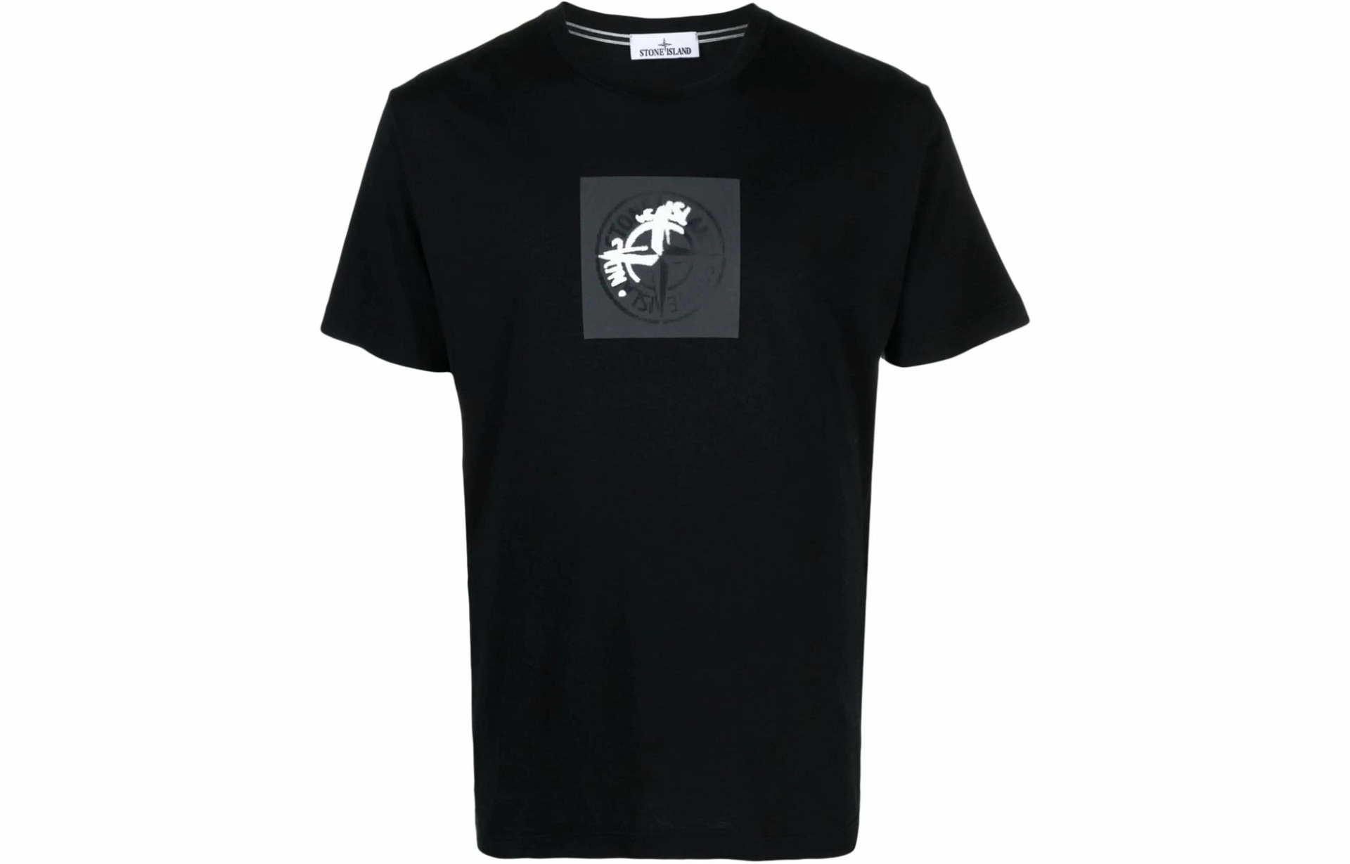 Stone Island SS24 Compass Print T-Shirt Black