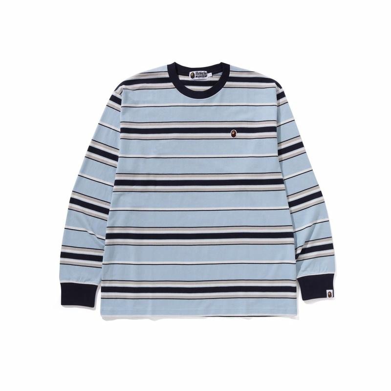 A Bathing Ape Ape Head Embroidered Long Sleeve Tee