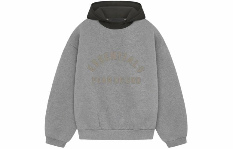 Fear of God Essentials SS24 Nylon Fleece Hoodie Dark Heather Oatmeal