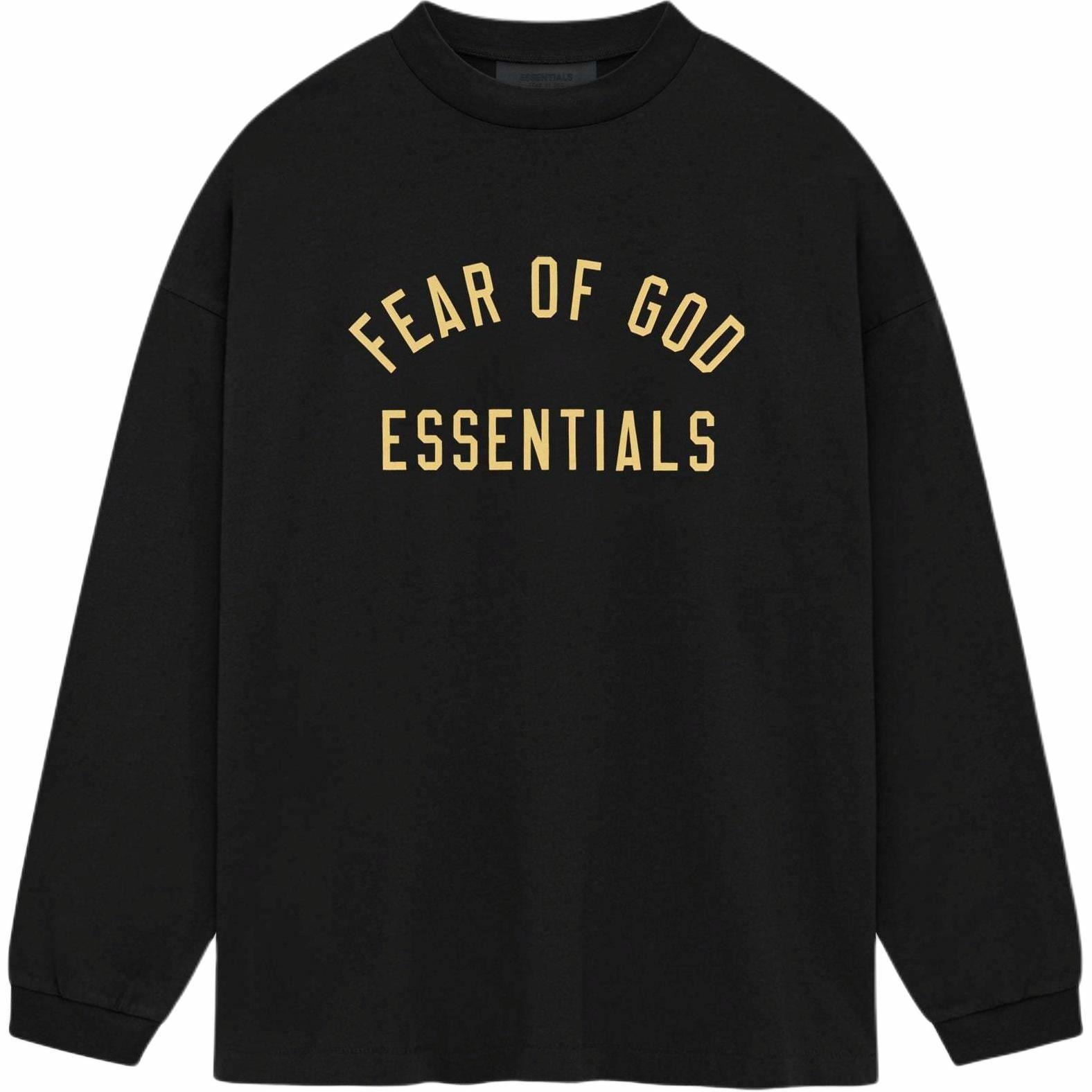 Fear of God Essentials Jersey Long Sleeve Tee Obsidian Black