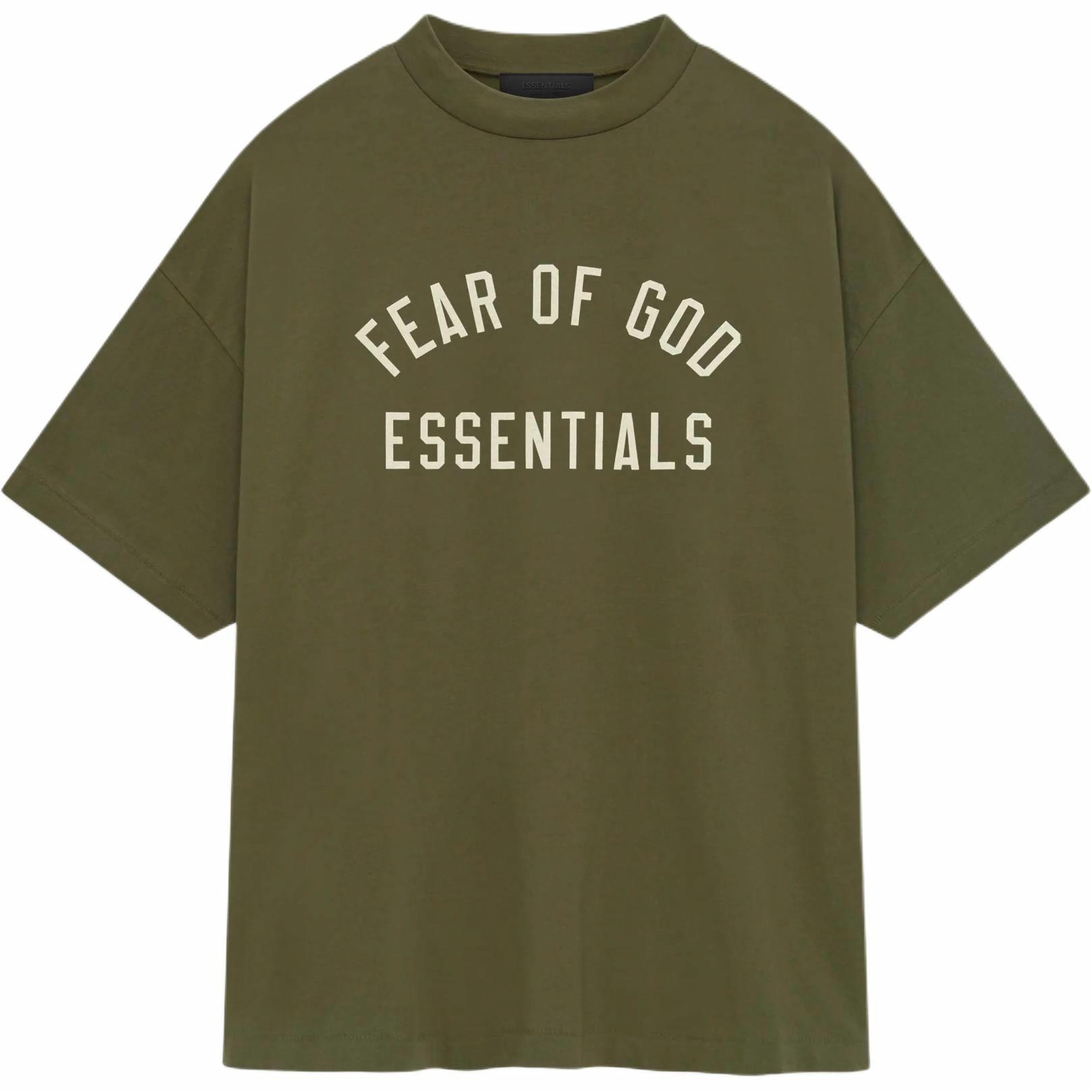 Fear of God Essentials Jersey Crewneck Tee Military