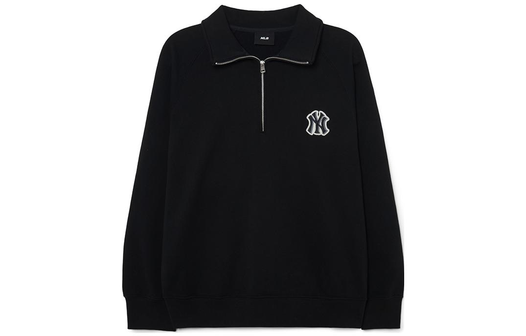 MLB Yankees Logo Polo Sweatshirt Black