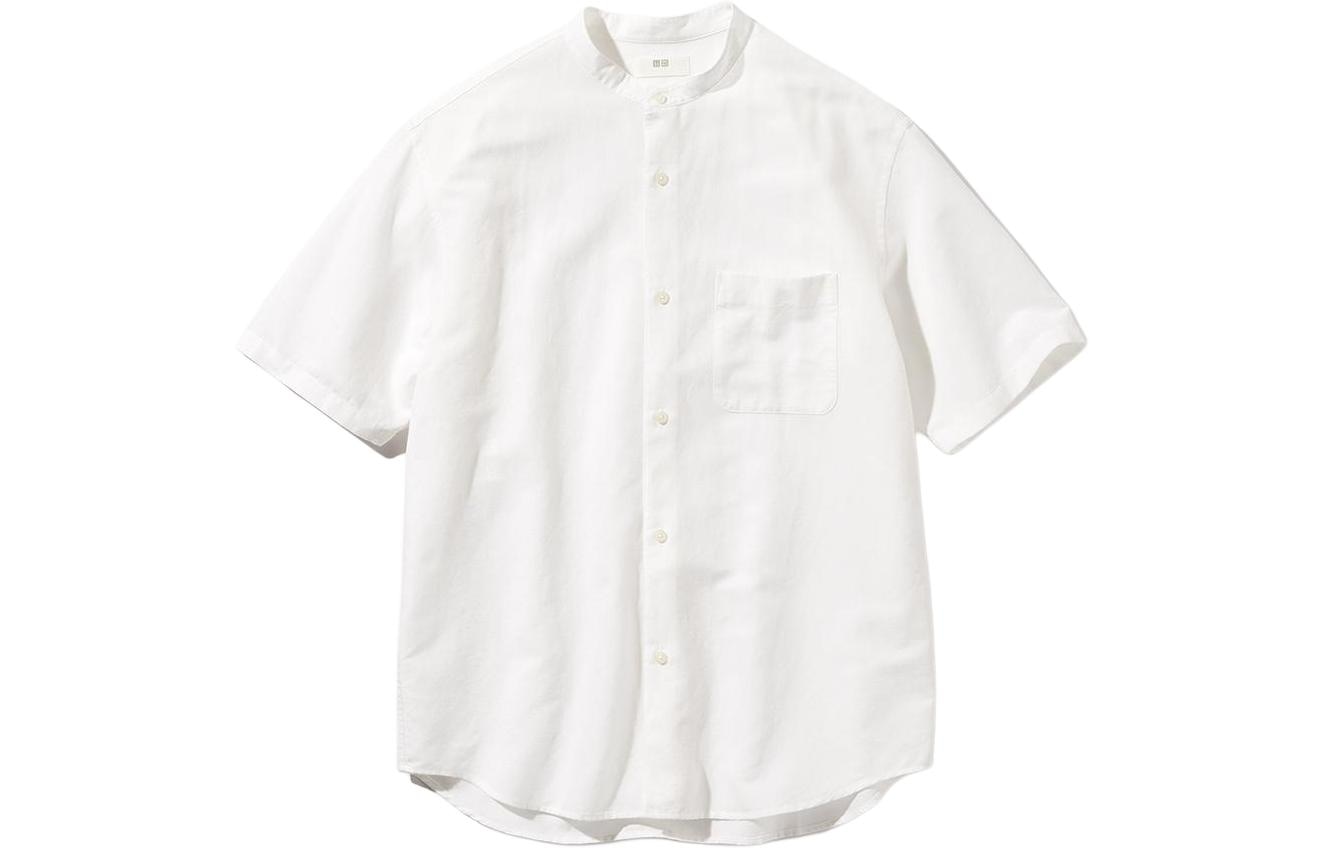 UNIQLO/优衣库 UNIQLO Cotton Linen Pocket Shirt White