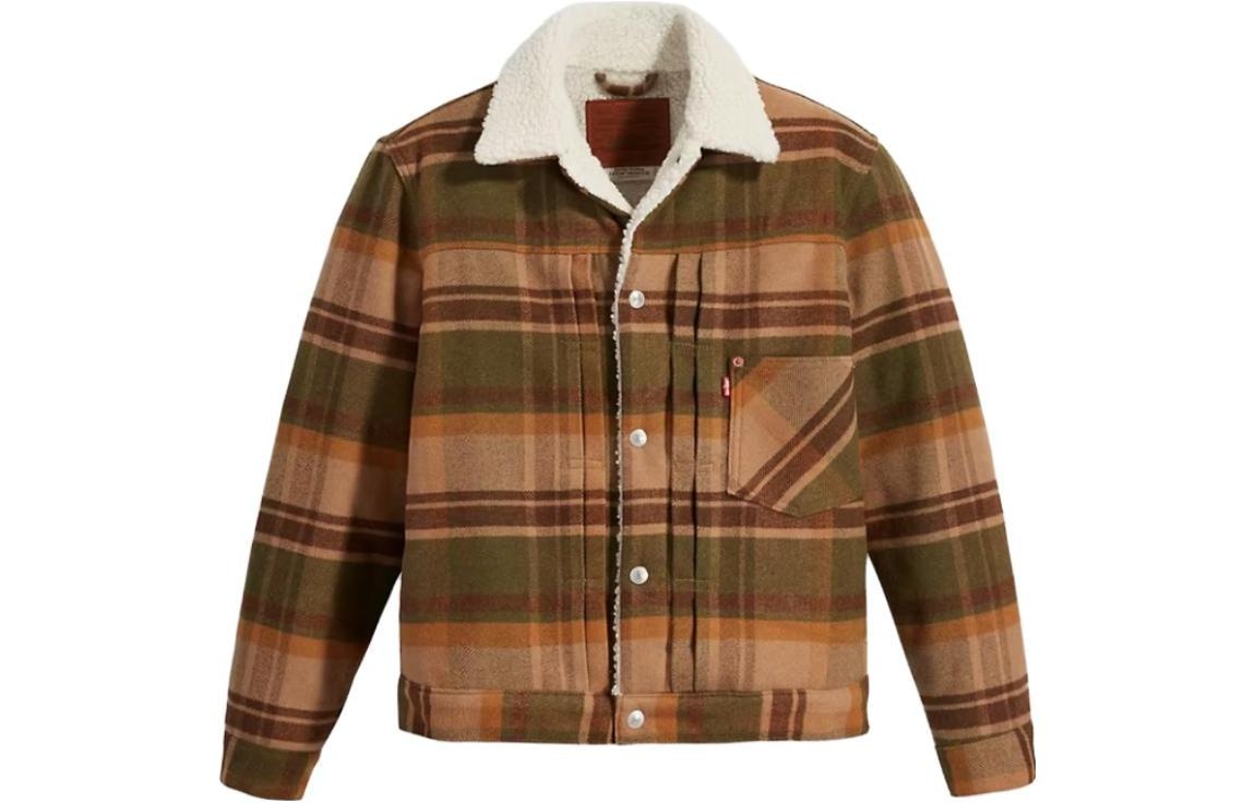 levi’s Levis Type I Plaid Sherpa Trucker Jacket
