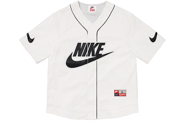 Supreme x Nike Box Logo Leather Jacket White