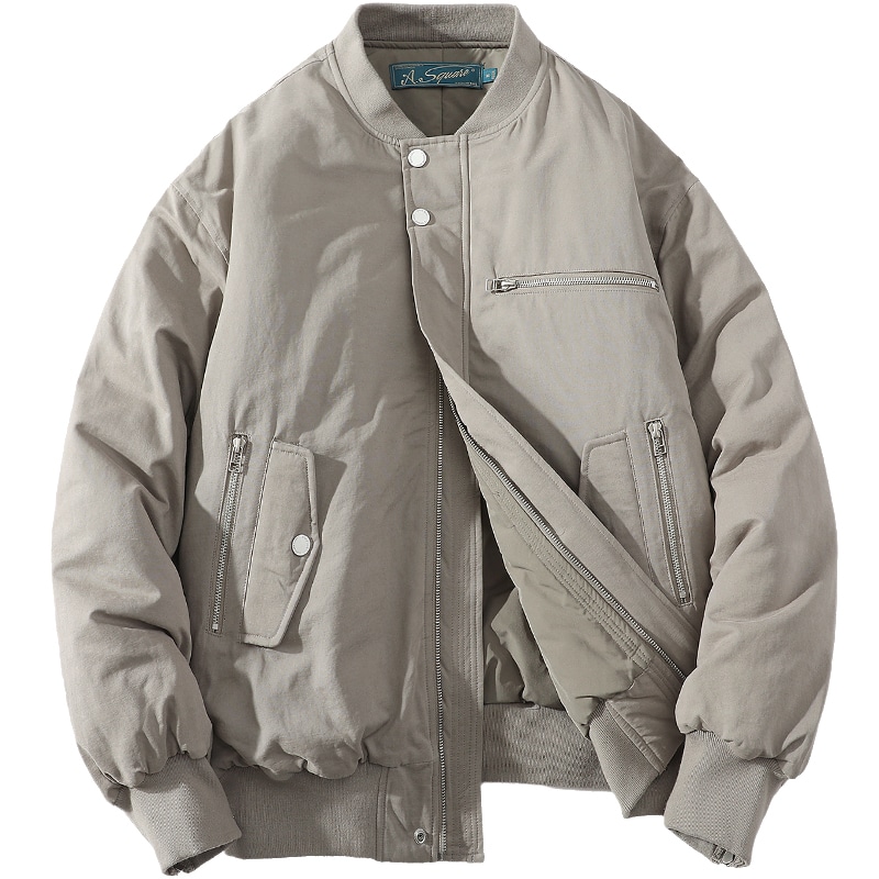 A SQUARE ROOT/A 的平方根 A SQUARE ROOT Bomber Jacket Grey