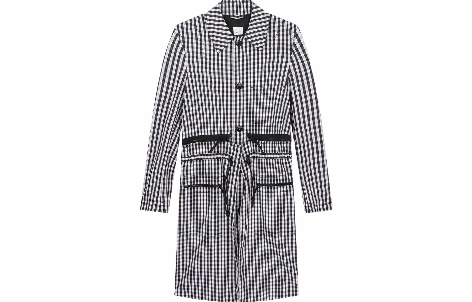 Burberry Trench Coat Black White
