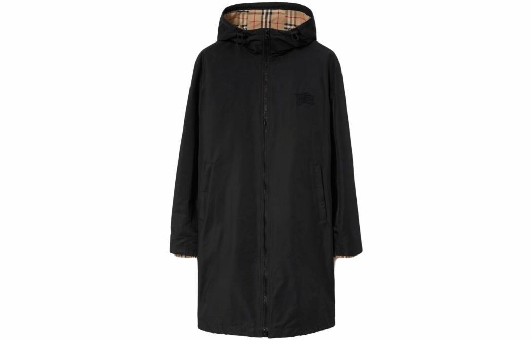 Burberry FW23 Hooded Zip Trench Coat Black