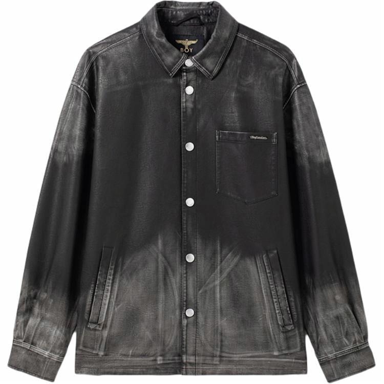 Boy London Retro Leather Jacket Grey