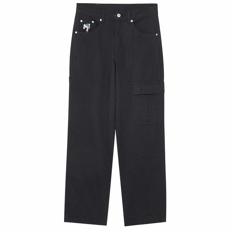 MIND ERROR Cargo Pants Black