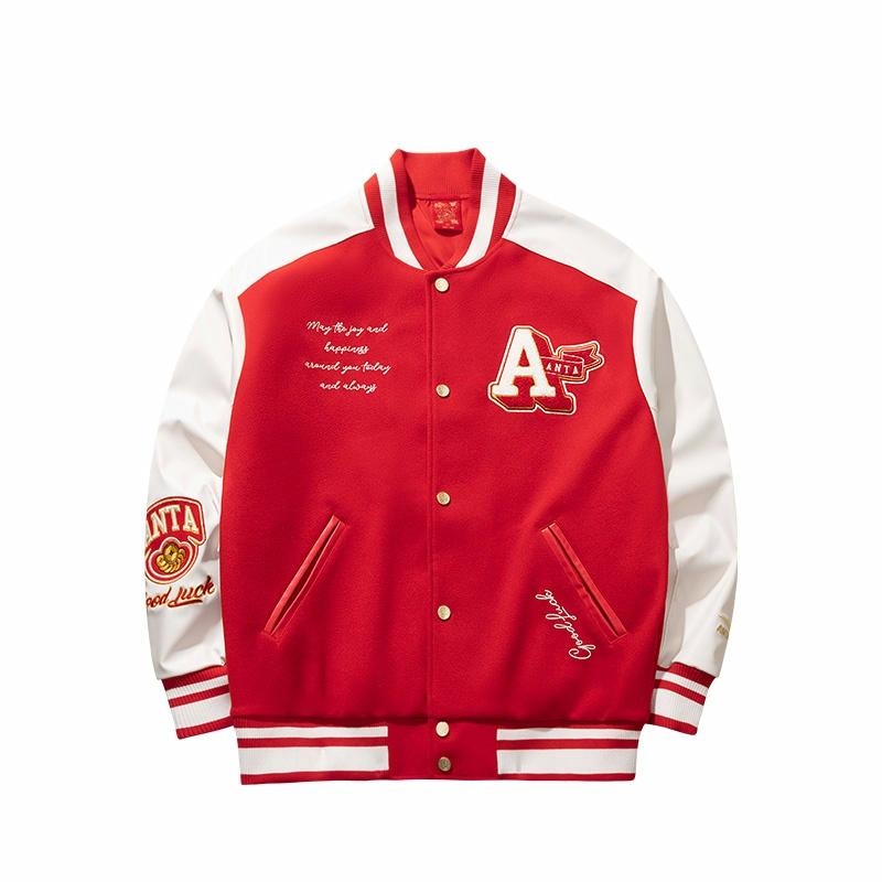 Anta Baseball Jacket Rich Red