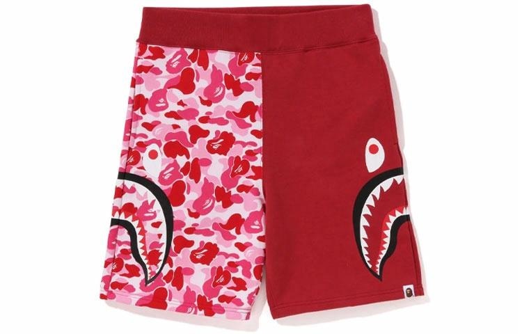 A BATHING APE Bape Shark Print Shorts
