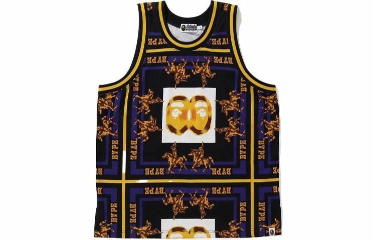 A BATHING APE BAPE Double Ape Head Basketball Tank Top