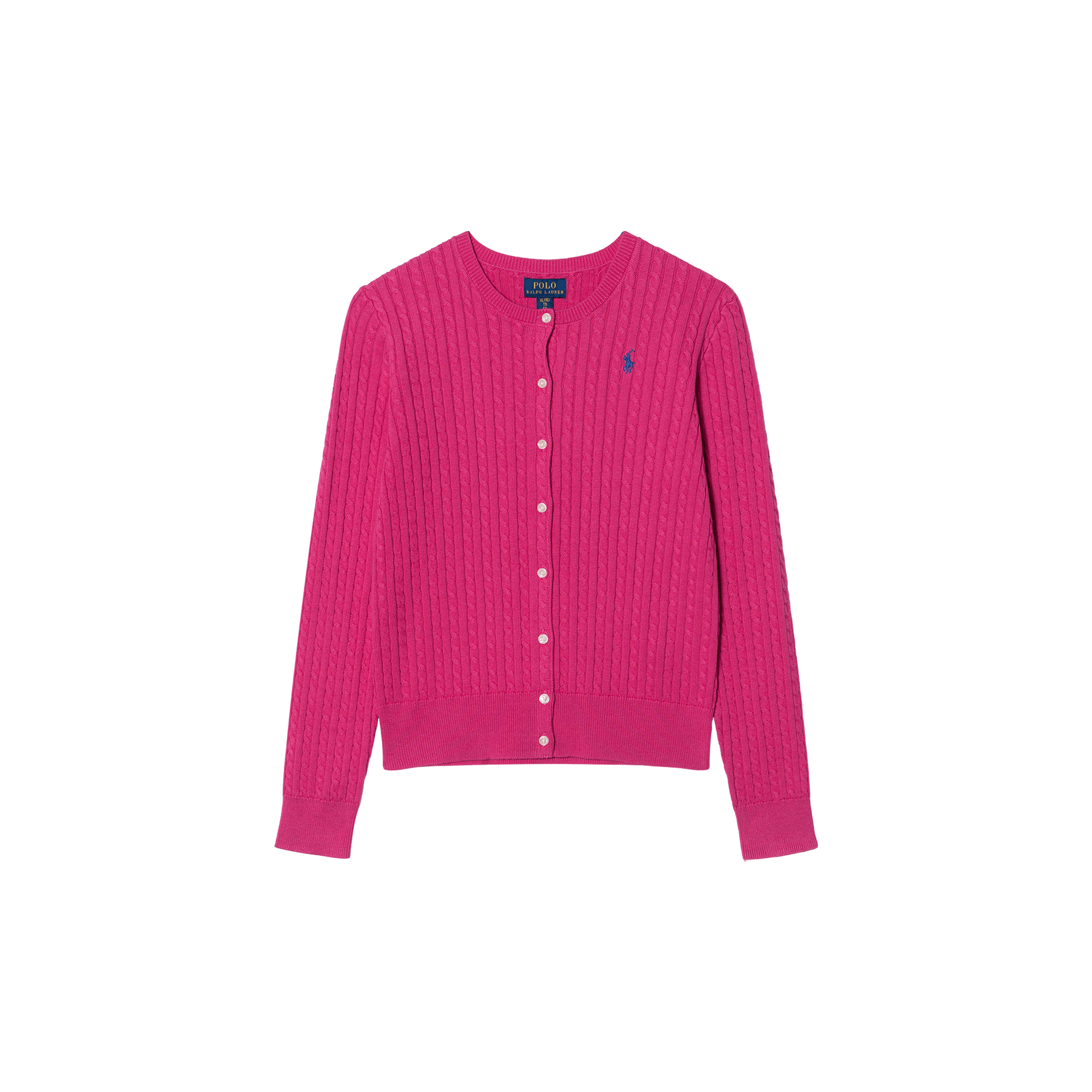 Polo Ralph Lauren Kids Logo Embroidered Cardigan Pink