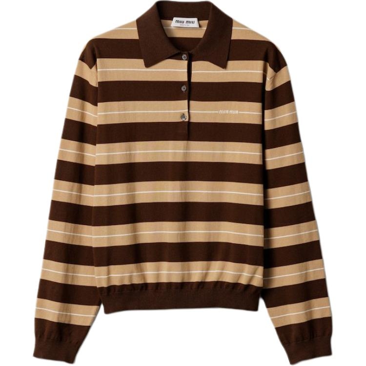 Miu Miu SS25 Cocoa Brown Polo