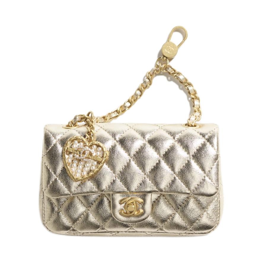 CHANEL 25A Classic Quilted Mini Wallet Gold