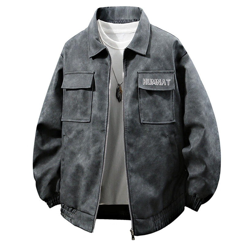 HUMNAT PU Leather Jacket