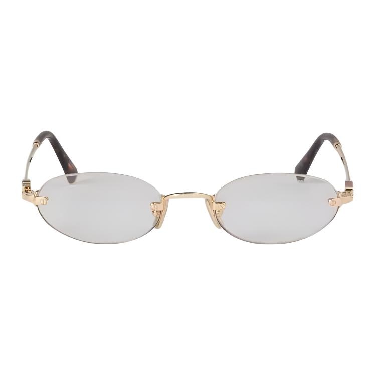 Miu Miu Rectangular Sunglasses Gold