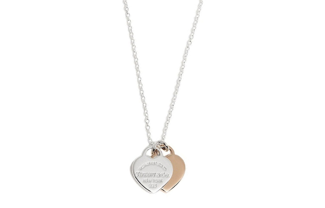 TIFFANY & CO./蒂芙尼 Tiffany & Co. Double Heart Pendant Necklace