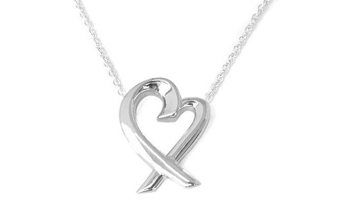 TIFFANY & CO./蒂芙尼 Tiffany & Co. Paloma Picasso Silver Heart Cross Necklace