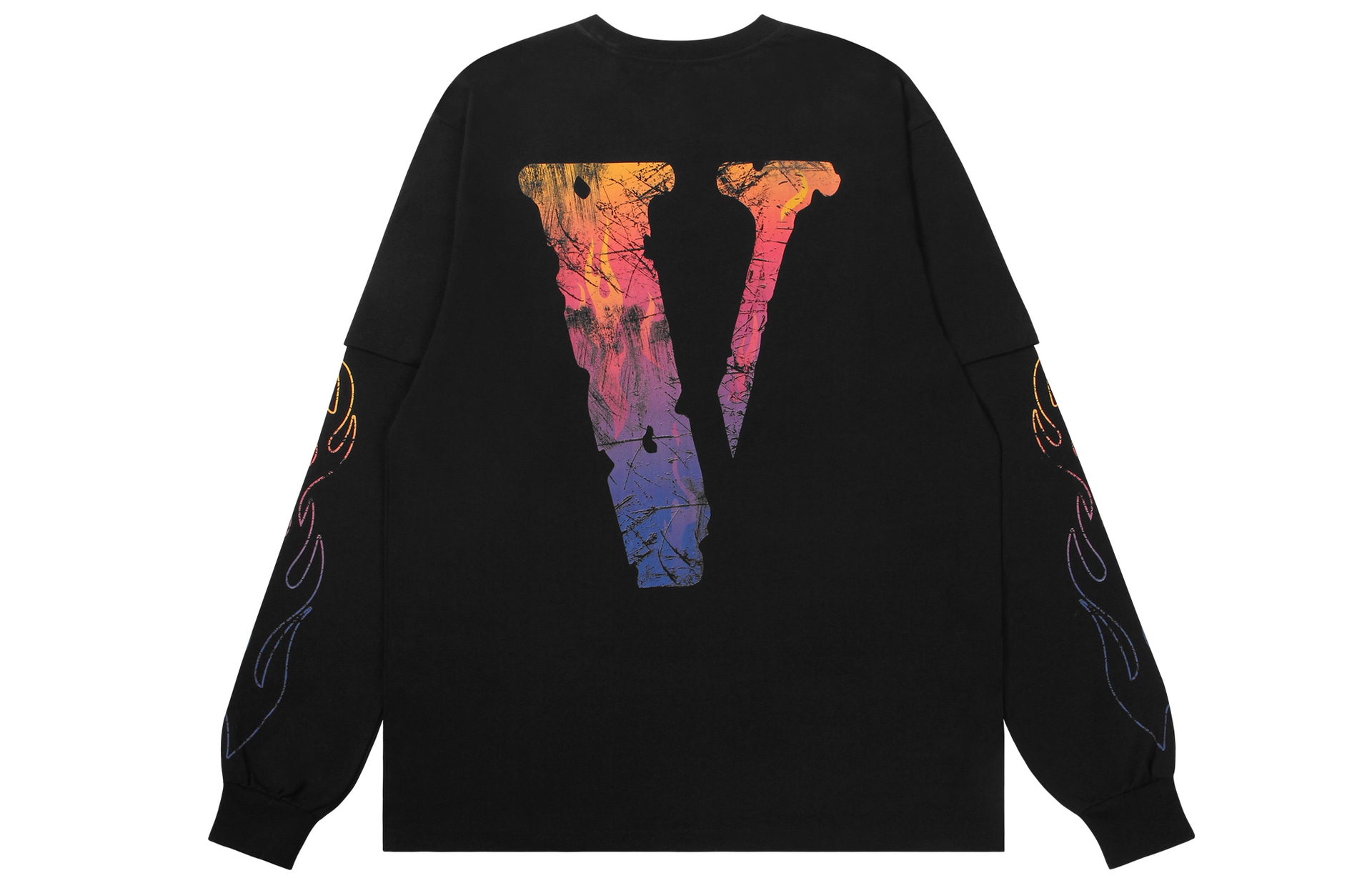 VLONE Flame Logo Long Sleeve Tee