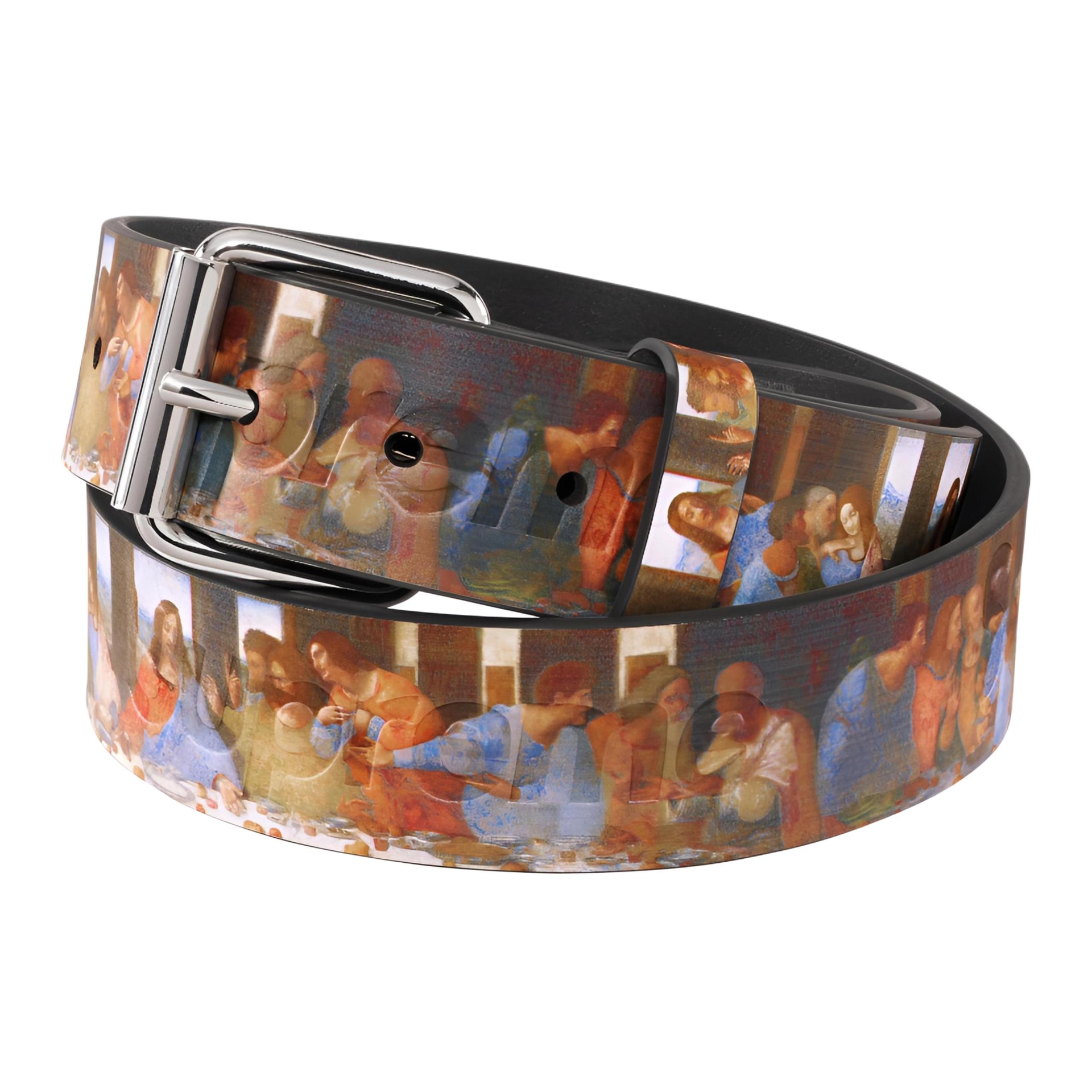 Supreme Last Supper Leather Belt Brown