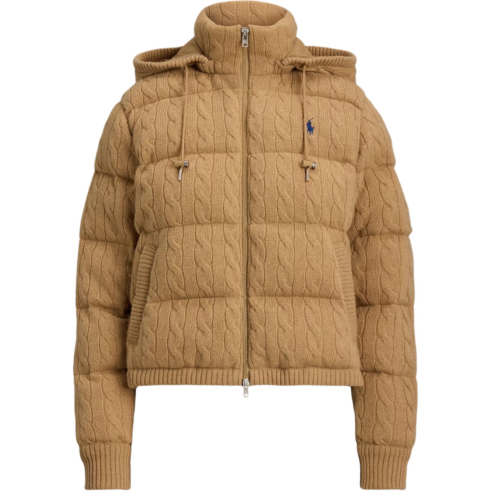 Polo Ralph Lauren Straight Fit Quilted Wool Knit Jacket Women