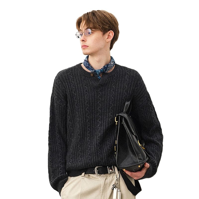 714STREET Henley Wool Sweater