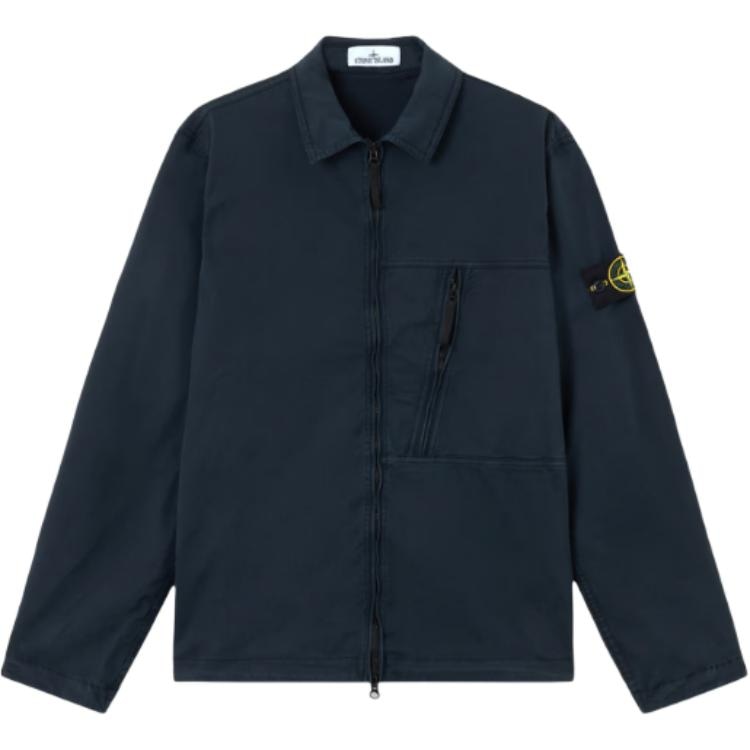 Stone Island Long Sleeve Zip Polo Shirt