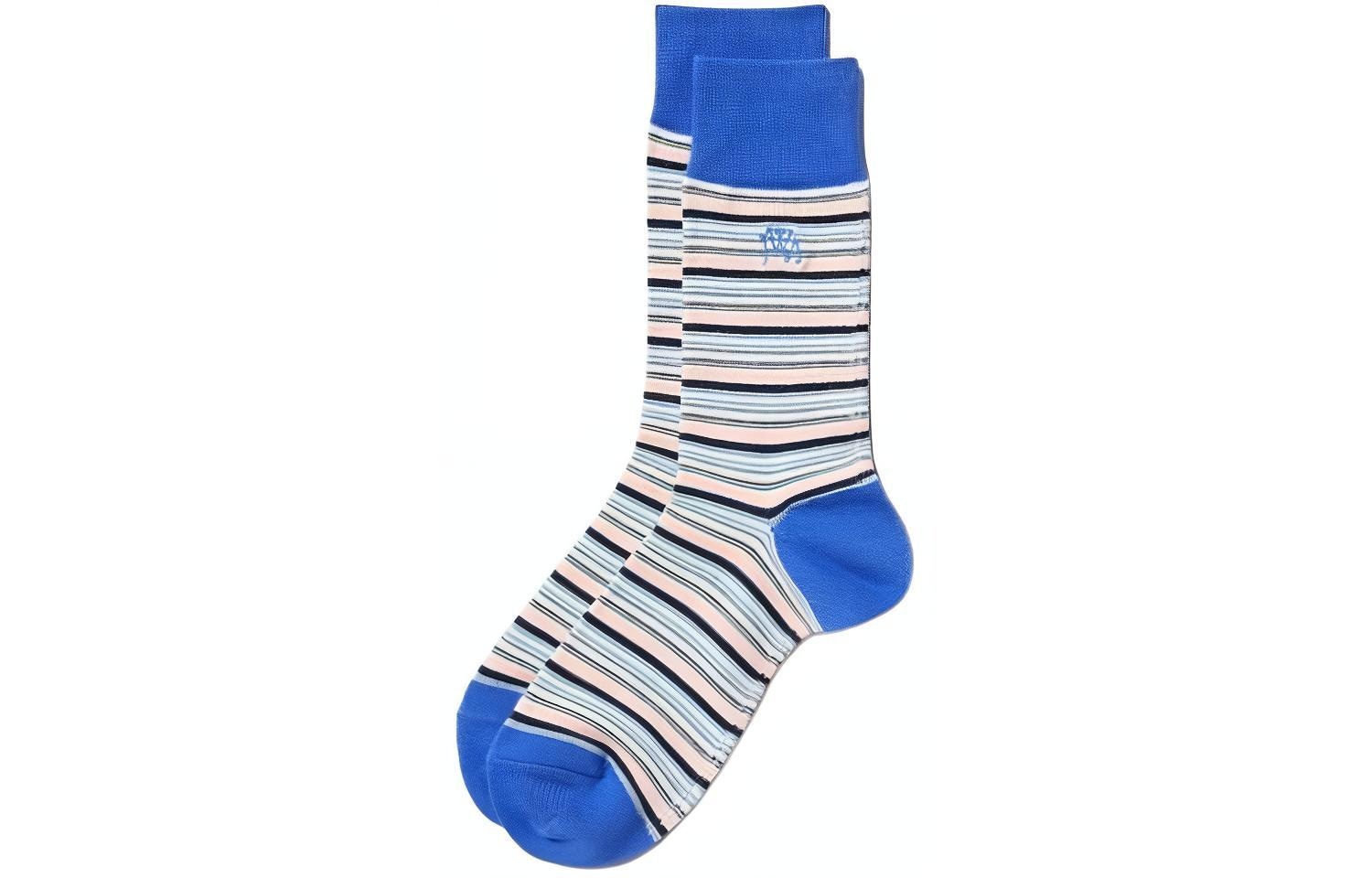 UNIQLO/优衣库 UNIQLO x JW Anderson SS24 Colorblock Stripe Socks Blue