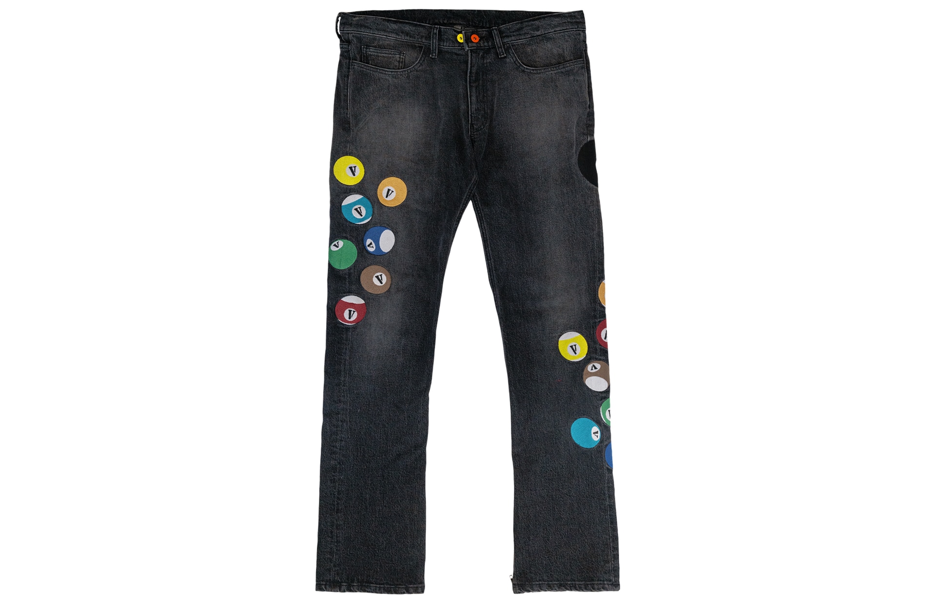 VLONE TSFF Black Pool Embroidered Straight Jeans