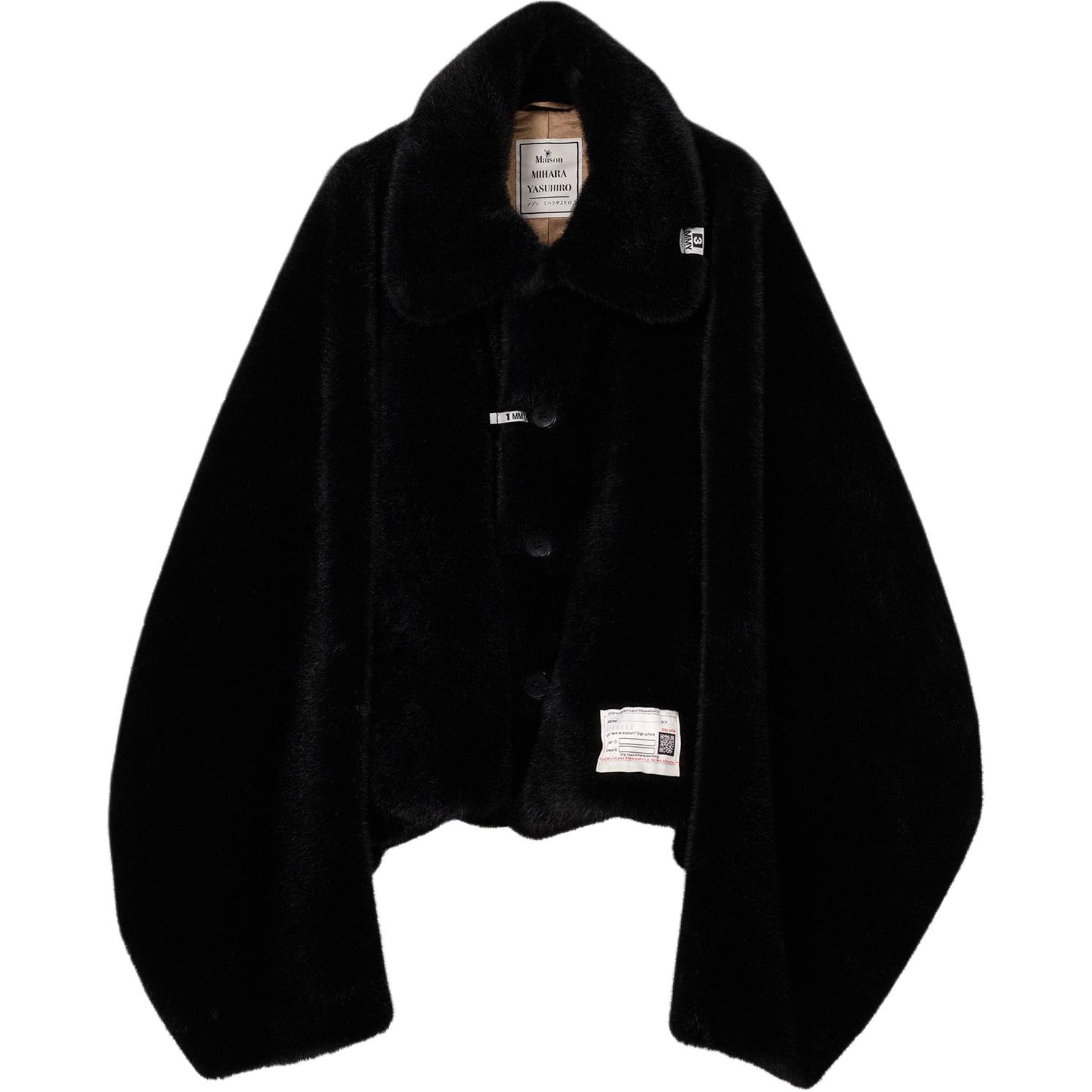 Maison Mihara Yasuhiro FW25 Roll-up Hem Fake Fur Coat 2025