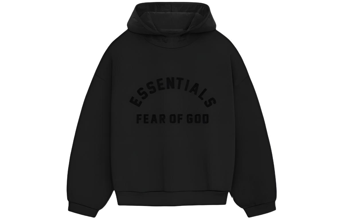 Fear of God Essentials Nylon Fleece Hoodie Jet Black