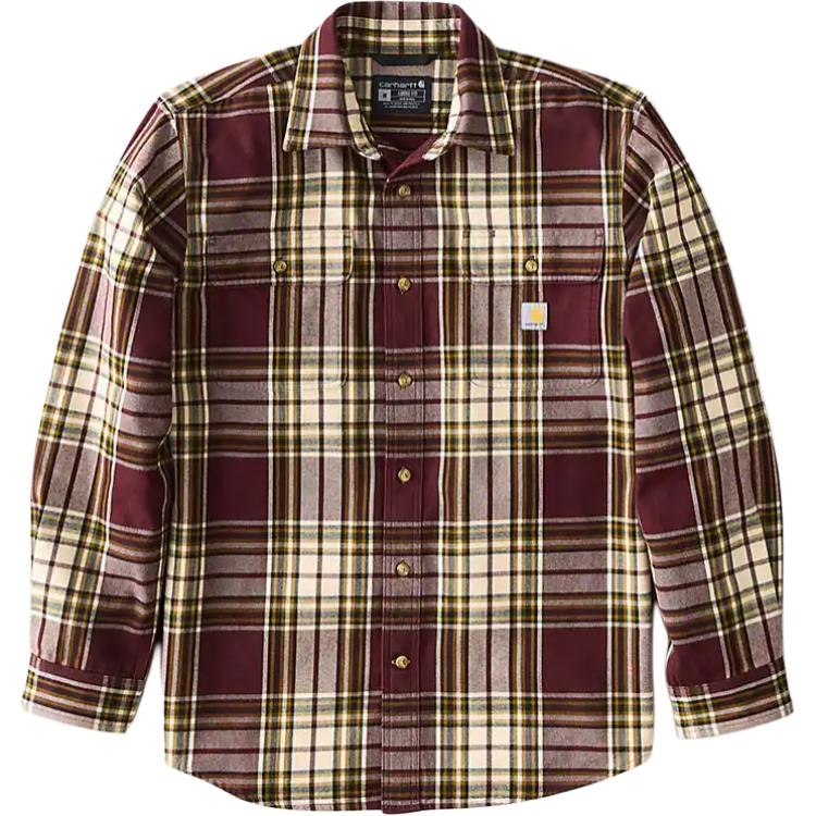 Carhartt FW25 107013 Loose Fit Heavyweight Flannel Long-Sleeve Plaid