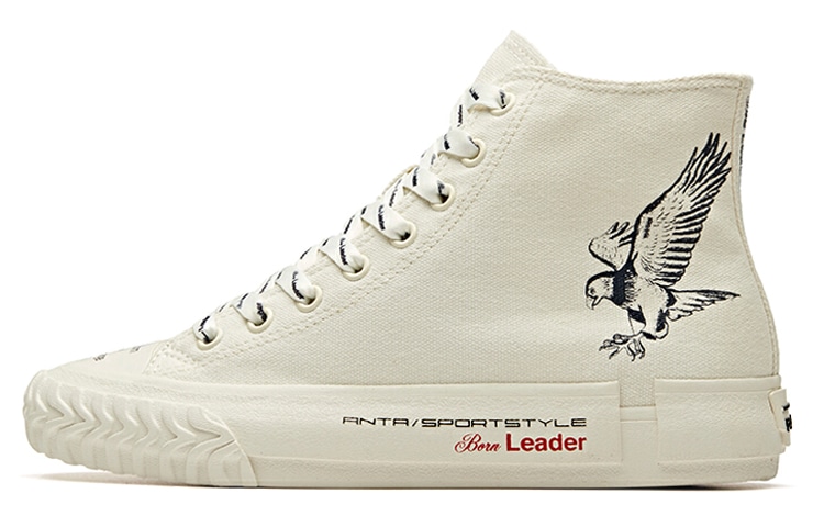 安踏 Anta x Robert Geller High Top Canvas White Black